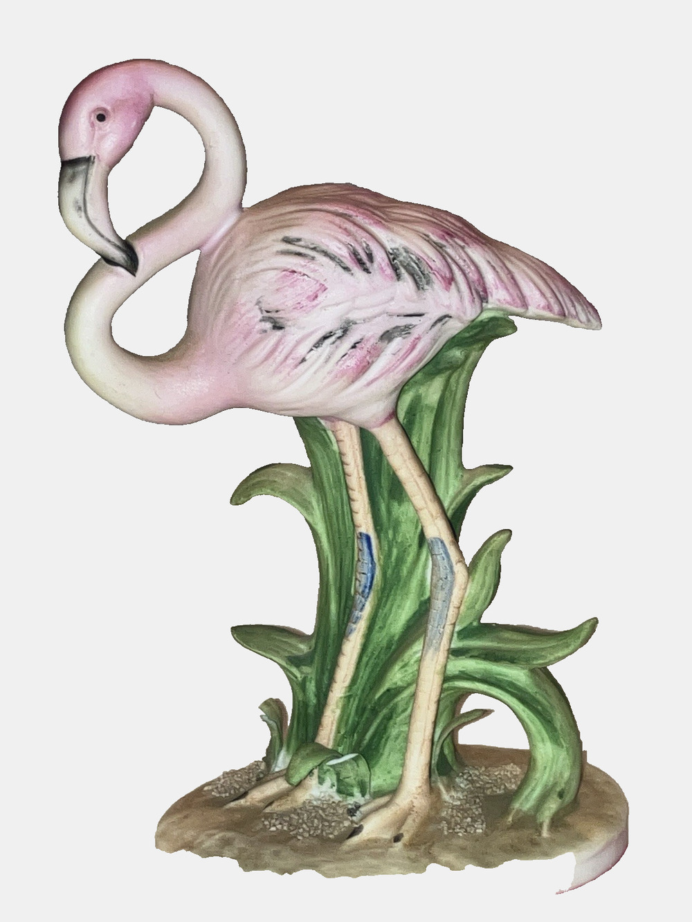 Vintage MCM Lefton Pink Flamingo Figurine KW657 | Mid Century Japan Bird Decor